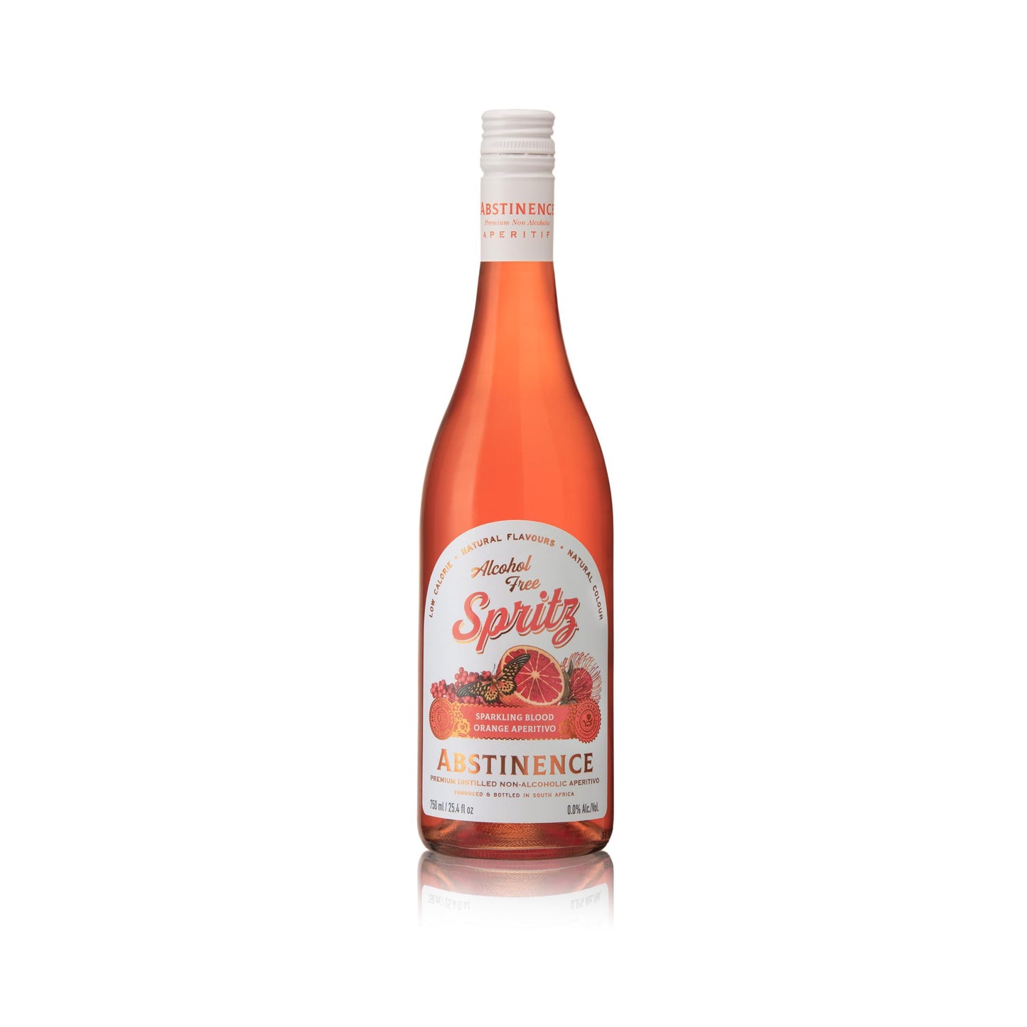 Abstinence Spirits Blood Orange Aperitivo Spritz | Non-Alcoholic Ready-to-Drink Spirit | 750ml