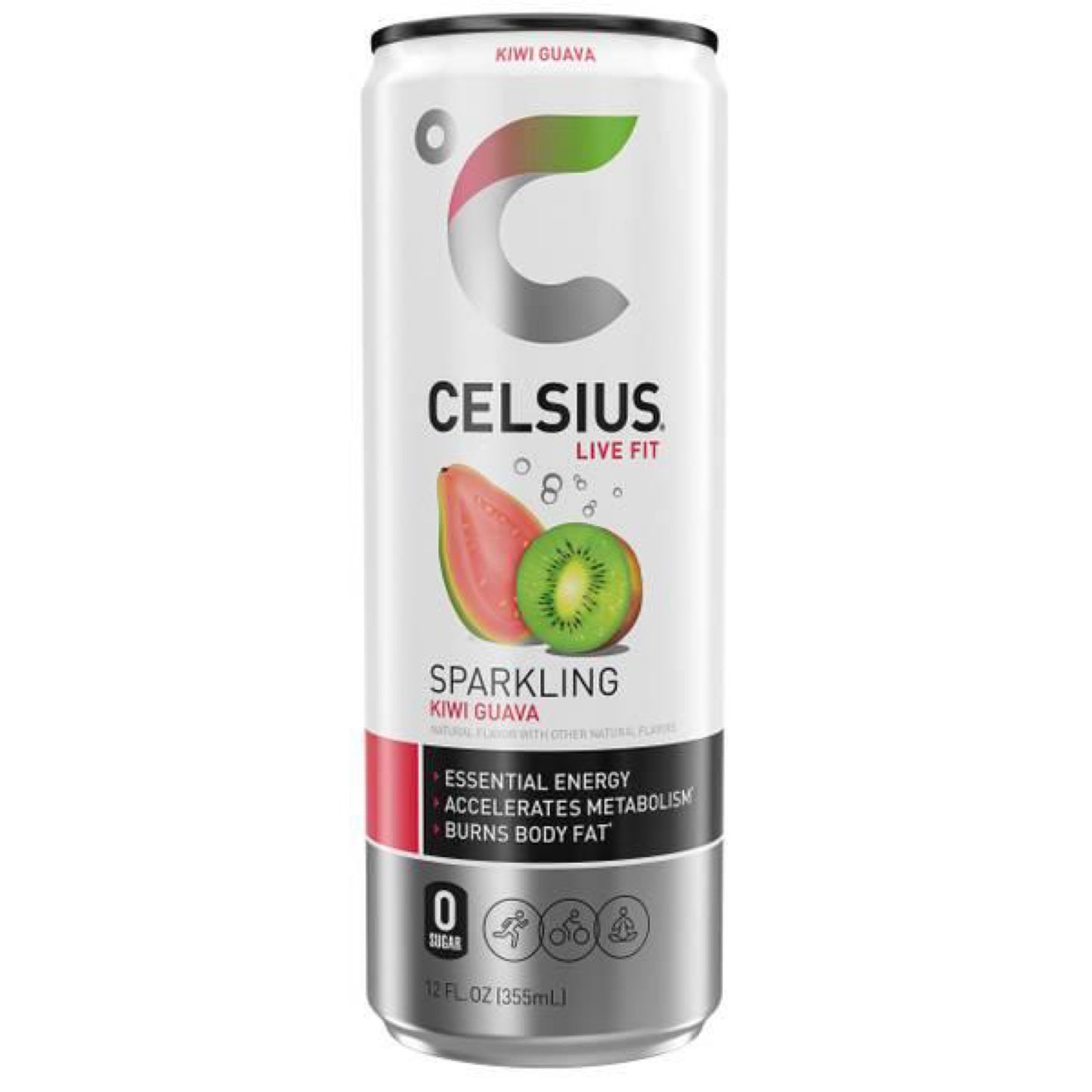 CelsIUS Sparkling Drink, Kiwi Guava