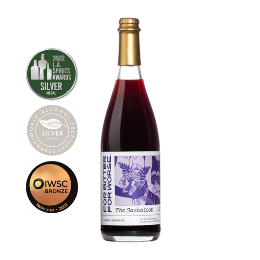 The Saskatoon mocktail, wine alternative, Thanksgiving