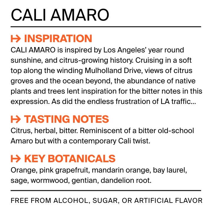 OPTIMIST CALI AMARO | Non-Alcoholic Spirit Made from Real Botanicals