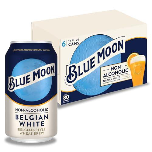Blue Moon Non-Alcoholic Belgian Style Wheat Beer, 6 Pack