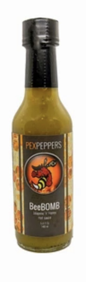 Pex Peppers BeeBOMB Jalapeno Hot Sauce